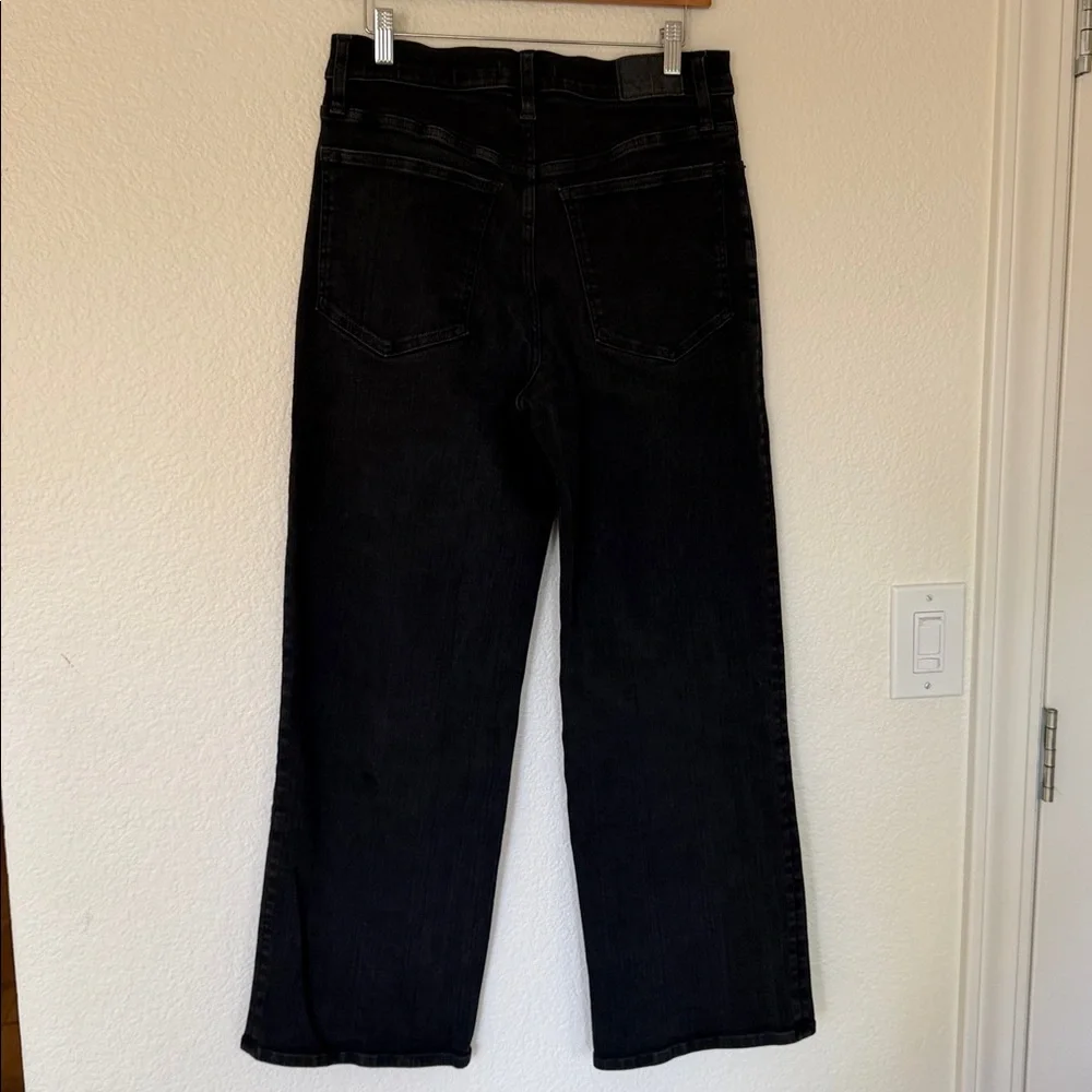 Madewell The Perfect Vintage Wide Leg Jean High Waist Black - Picture 5 of 9